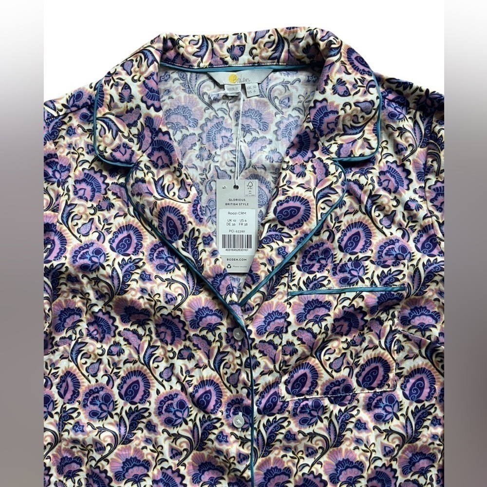 NWT Boden Janie Longline Pyjama Shirt Size 6 - Picture 4 of 8